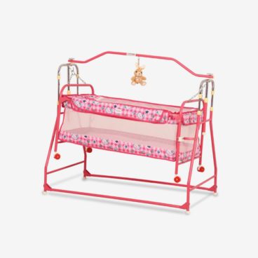 B-03 Baby Carriage – Pink -tilt – RS